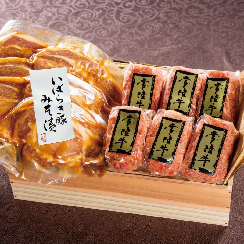 ギフト 常陸牛ハンバーグ 茨城豚みそ漬け 高級 肉 食べ物 | 肉の